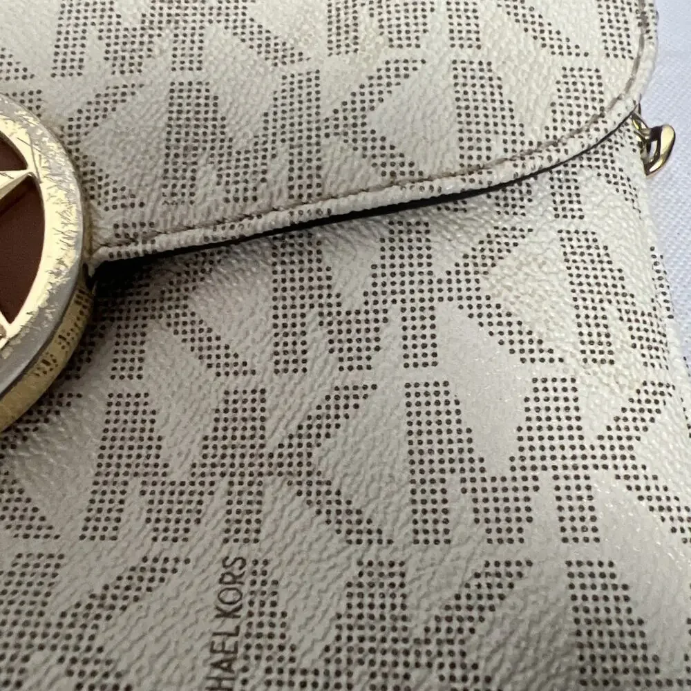Michael Kors Fulton Cream Logo Crossbody Bag